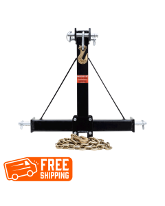 MAXXTUFF Log skidder with 2" receiver and chain -front view 
